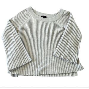 𝅺SANCTUARY grey ribbed scoop neck swing sweater size small